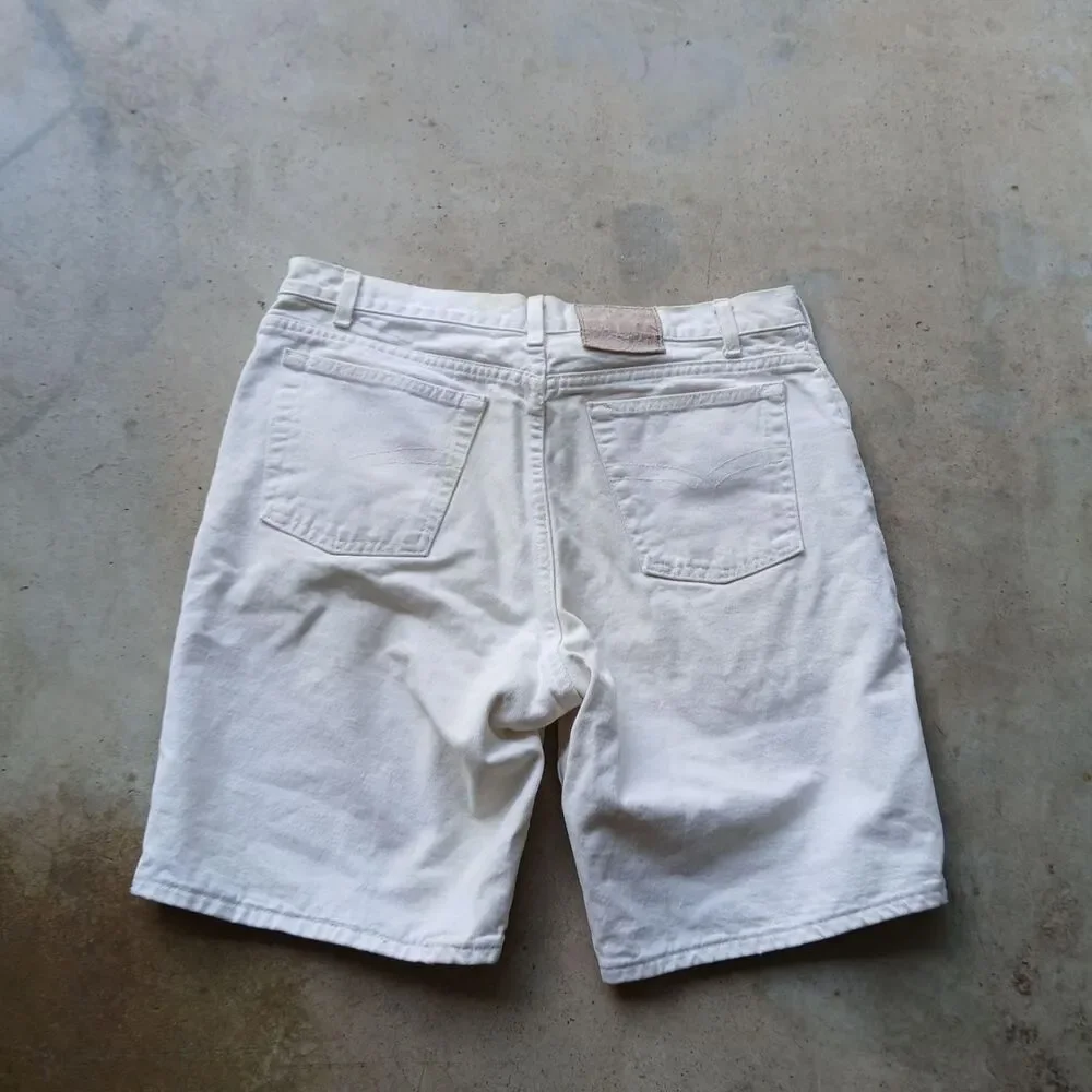 Bugle-boy Men's White and Cream Shorts